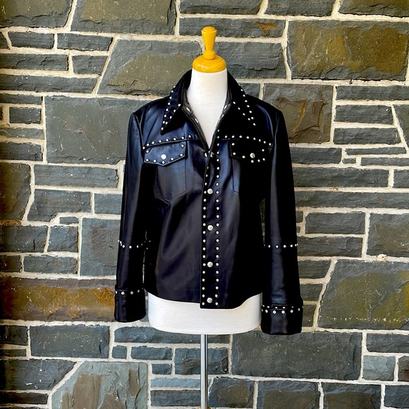 Helmet Lang Leather Studded Jacket - Picture 3 of 15